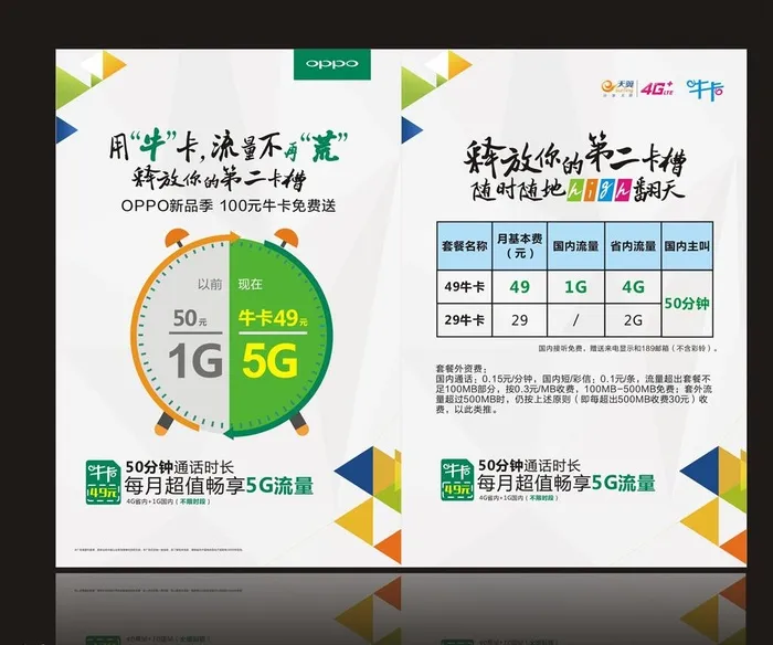 OPPO牛卡活动图片cdr矢量模版下载
