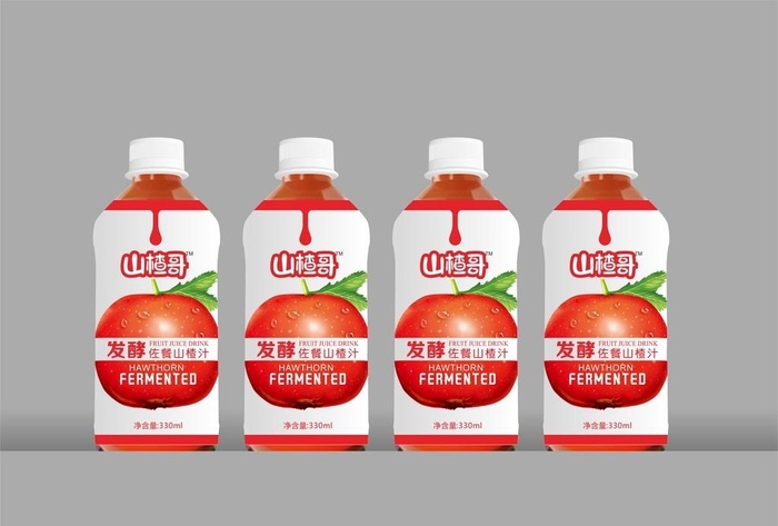 山楂果汁饮料包装瓶贴图片cdr矢量模版下载