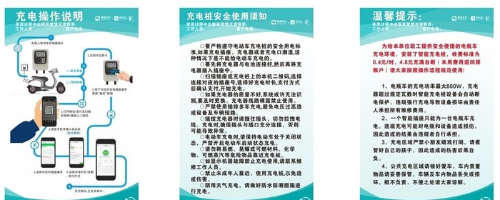 电动车充电桩操作规程图片cdr矢量模版下载