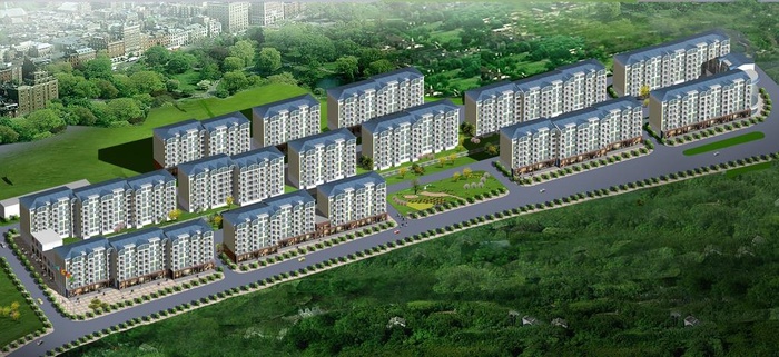 住宅小区规划鸟瞰图图片