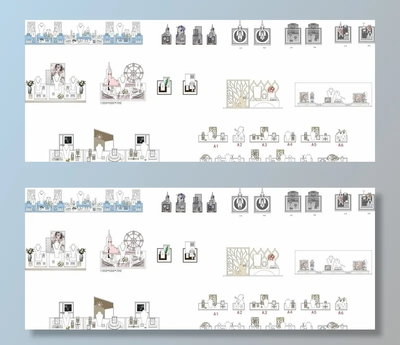 橱窗道具合集图片cdr矢量模版下载