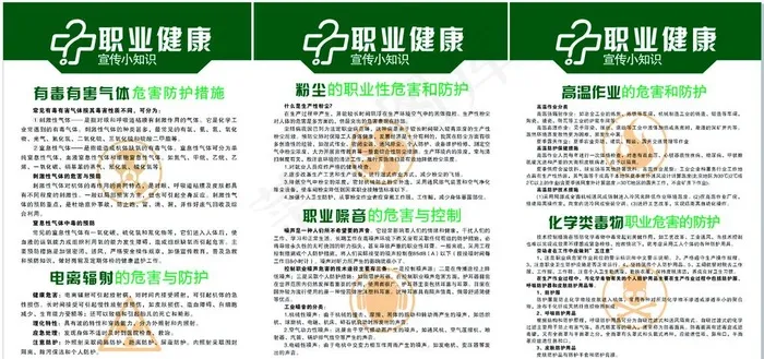 职业健康宣传知识展板图片cdr矢量模版下载