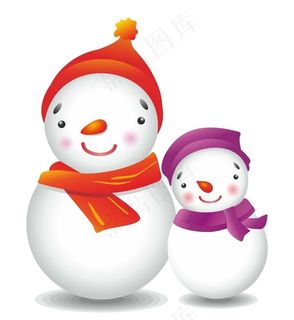 手绘雪人图片