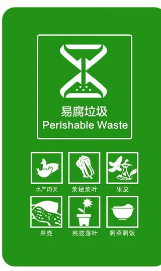 易腐垃圾桶图标图片