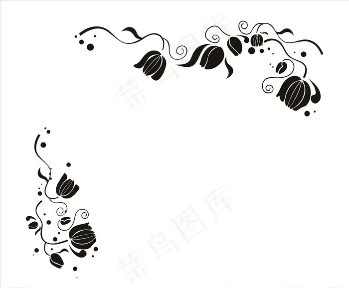 复古花边图片ai矢量模版下载