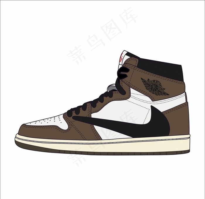 Air Jordan 1 倒钩图片cdr矢量模版下载