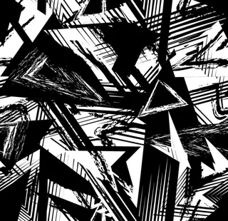 单色抽象几何图片