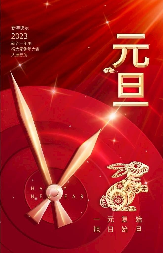 元旦海报图片(3543x5313)psd模版下载