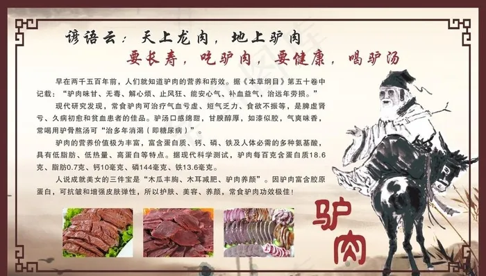 驴肉简介图片cdr矢量模版下载