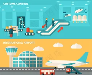 卡通机场部门图片