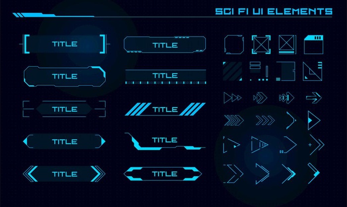 AI矢量科技元素边框图片
