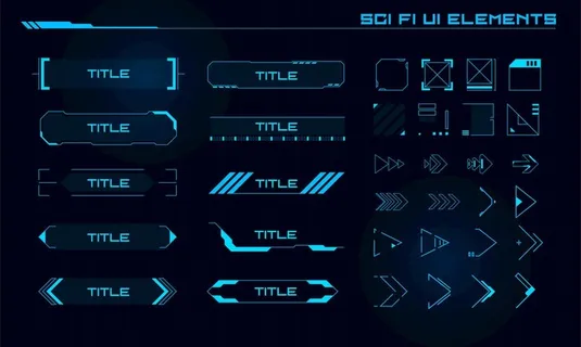 AI矢量科技元素边框图片