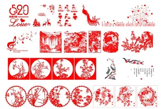 矢量剪纸剪贴画素材图片