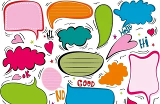 卡通对话框边框素材图片