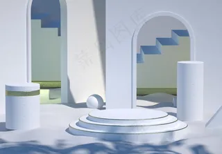 C4D模型 电商立体场景图片