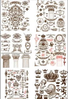 欧式柱子花纹图片