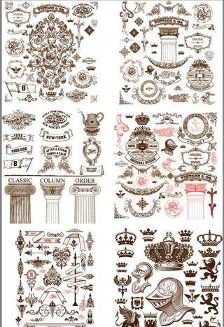 欧式柱子花纹图片