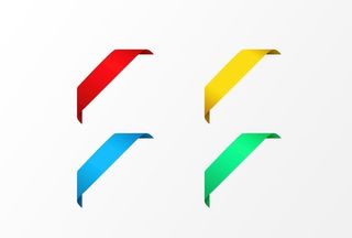 飘带绸带斜边标题元素图片