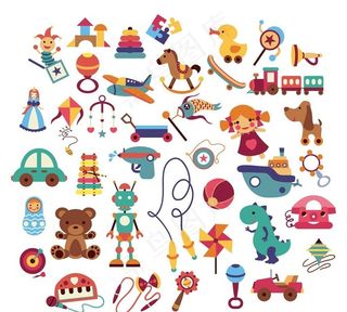 卡通孩子玩具图片