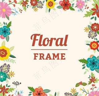 春天花卉框架图片