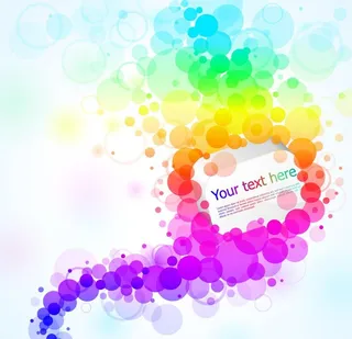 多彩动感圆点圈圈边框图片