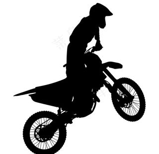 摩托车剪影图片