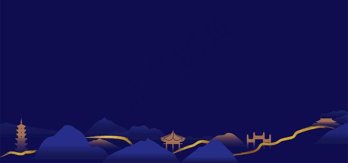中式地产图片ai矢量模版下载