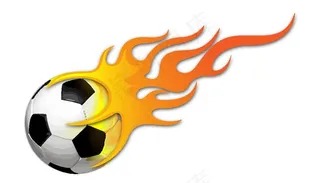 火焰足球矢量素材图片