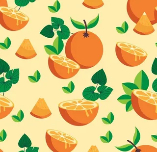 手绘橙子水果背景图片