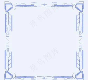 蓝色科技线条边框图片