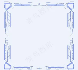 蓝色科技线条边框图片