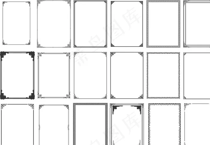 边框图片cdr矢量模版下载