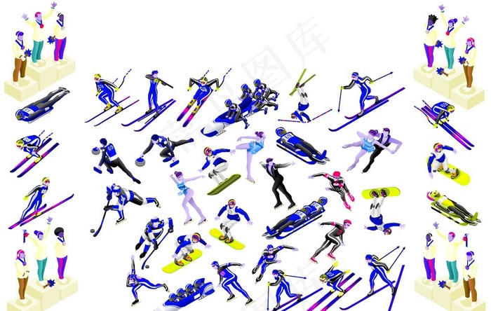 冬季运动体育剪影冬奥会图片