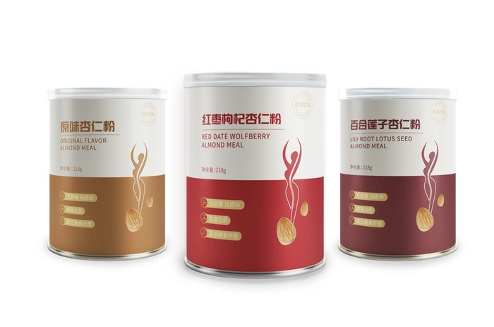杏仁粉铁罐铝罐样机图片