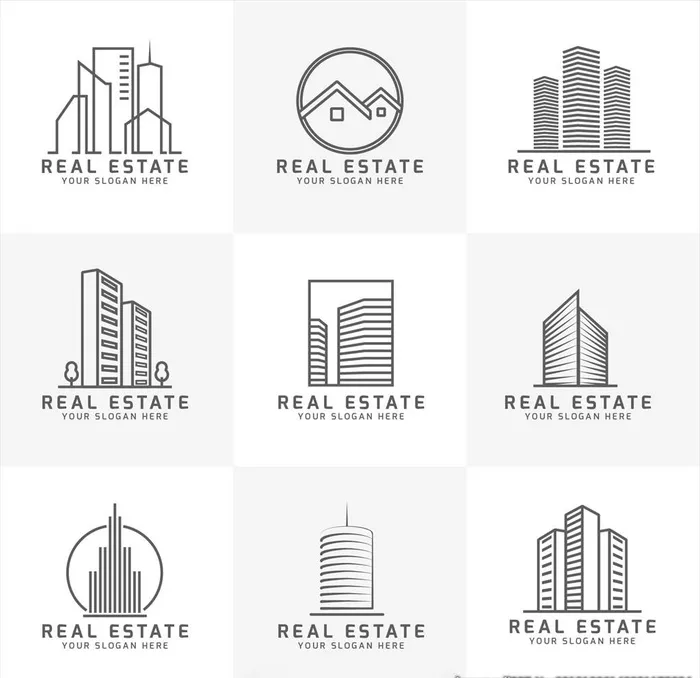 简约建筑logo标志设计图片eps,ai矢量模版下载