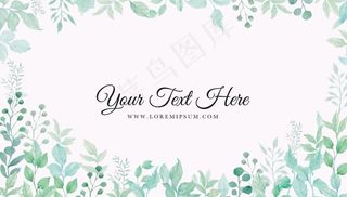 水彩花卉背景  图片