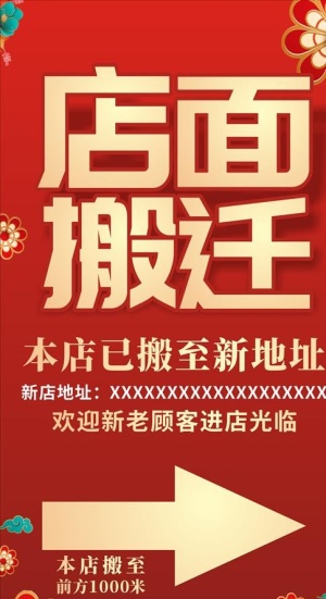 店面搬迁展架易拉宝图片