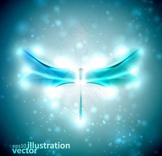 光线蜻蜓背景图片