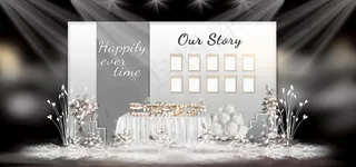 纯色婚礼白色系婚礼图片