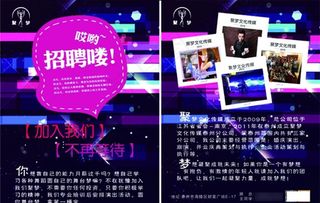 传媒公司招聘彩页图片