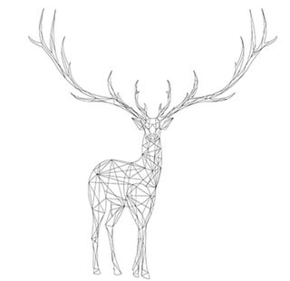 梅花鹿线条图片