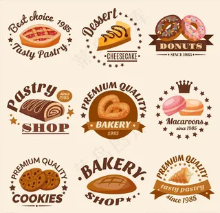 面包店logo矢量图图片