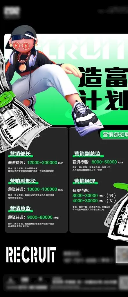 招聘图片(1080x2340)psd模版下载