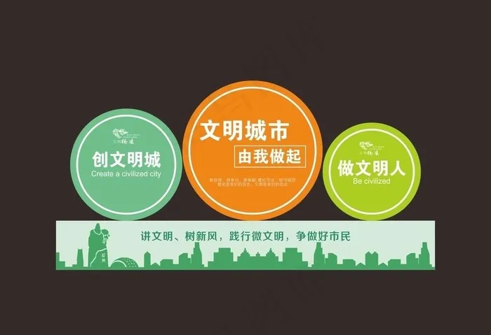 创建文明城市图片cdr矢量模版下载