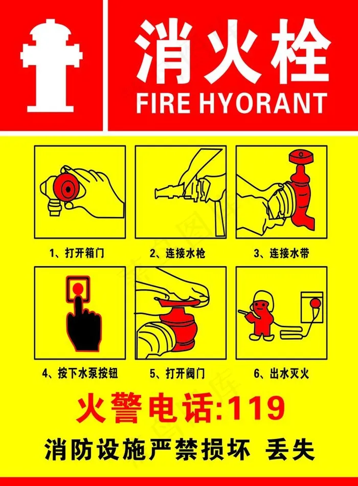 消防栓图片cdr矢量模版下载