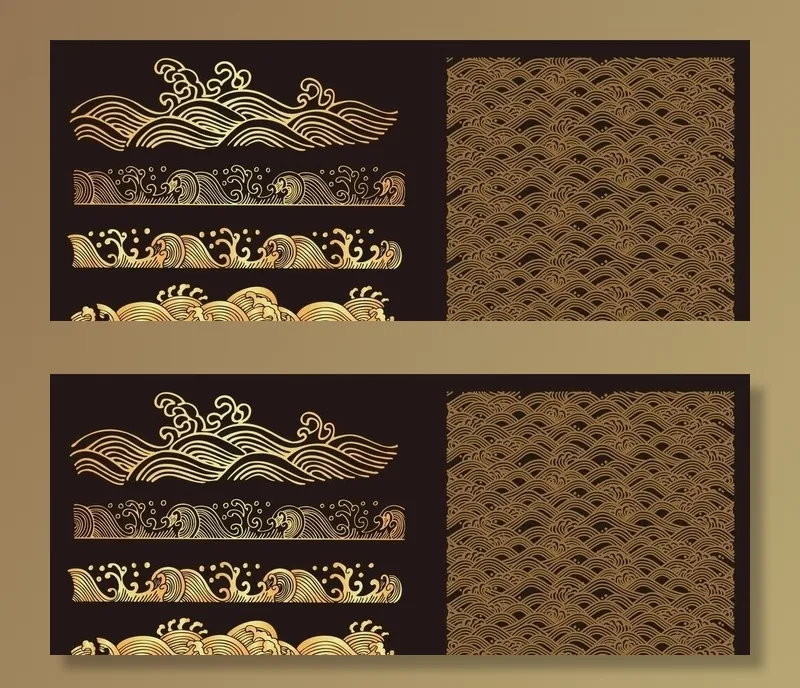 波浪纹 云纹 花纹图片cdr矢量模版下载