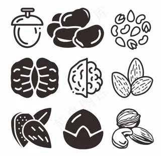 坚果图标图片