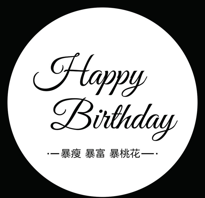 白色生日宴主题迎宾水牌英文图片(7677x7677)psd模版下载