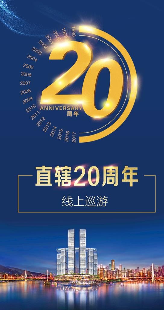 重庆直辖20年图片(1500x2668)psd模版下载