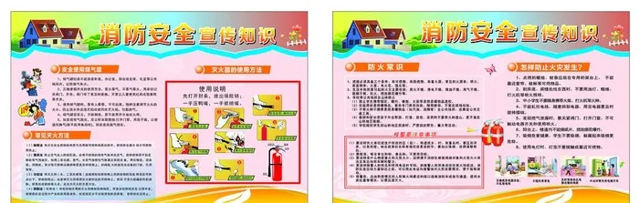 消防安全宣传图片cdr矢量模版下载